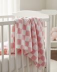 Phufy® Bliss Checkerboard Blanket, Strawberry