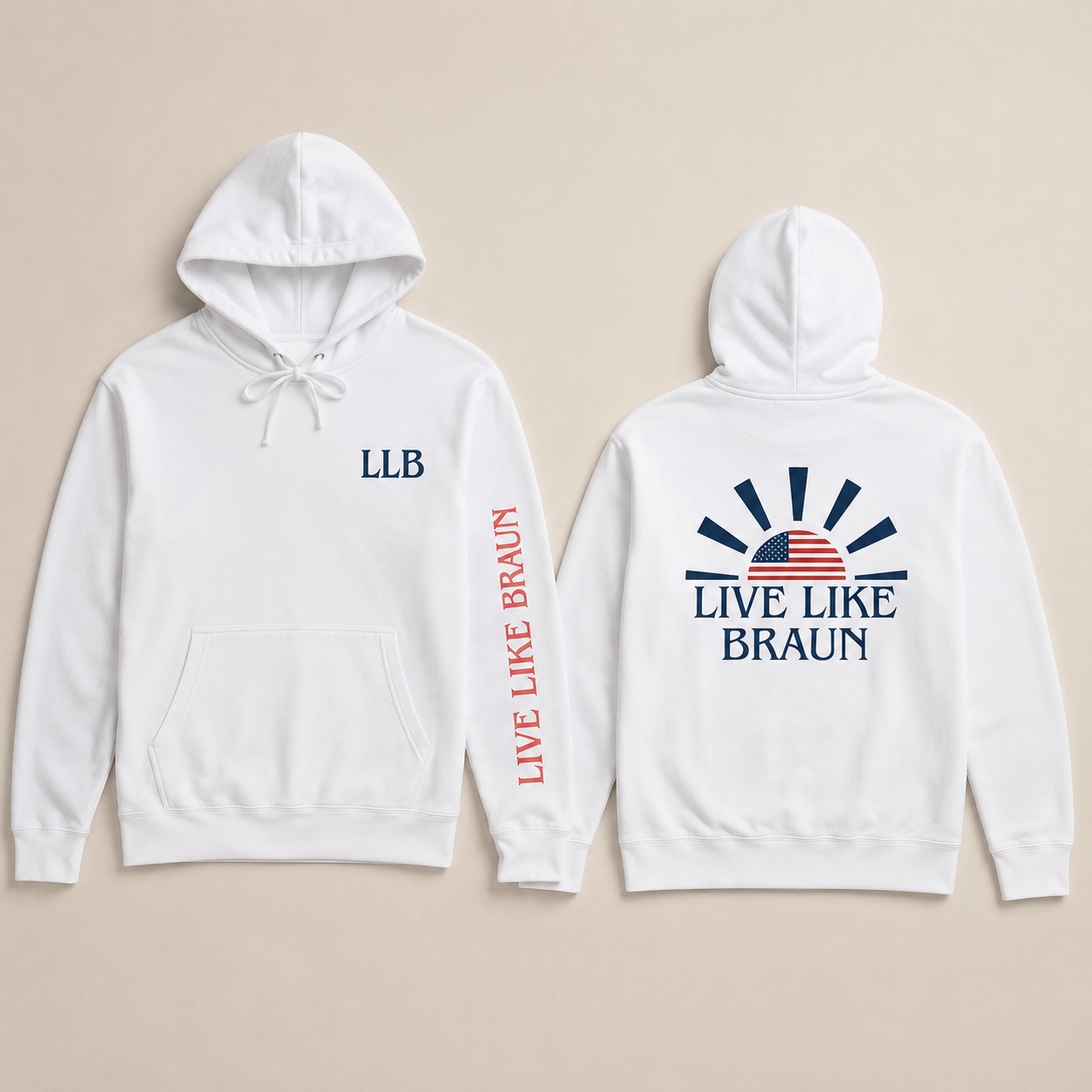 Live Like Braun USA Lightweight Hoodie - ADULT/UNISEX