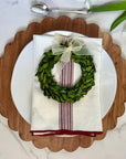 Scalloped Acacia Wood Cutting Board &amp; Charger – Decorative Serving Board