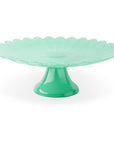 13" Scalloped Daisy Cake Stand - Guava