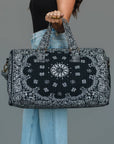 Black Bandana Paisley Duffel Bag