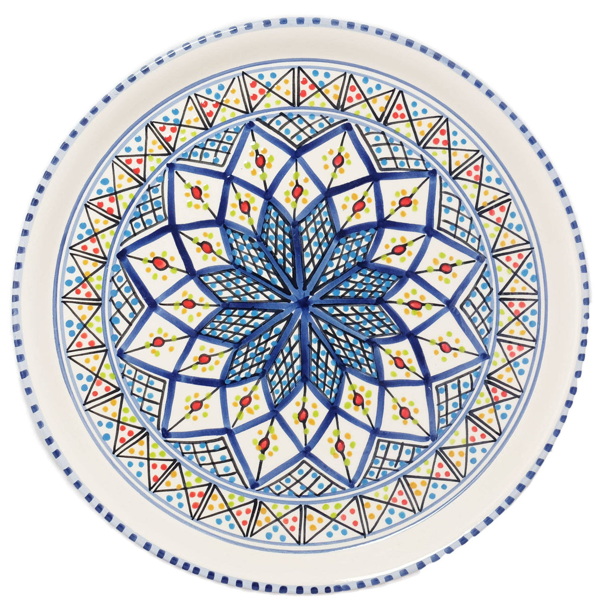 Dark Blue Rosette Tapas Ceramic Server, Platter