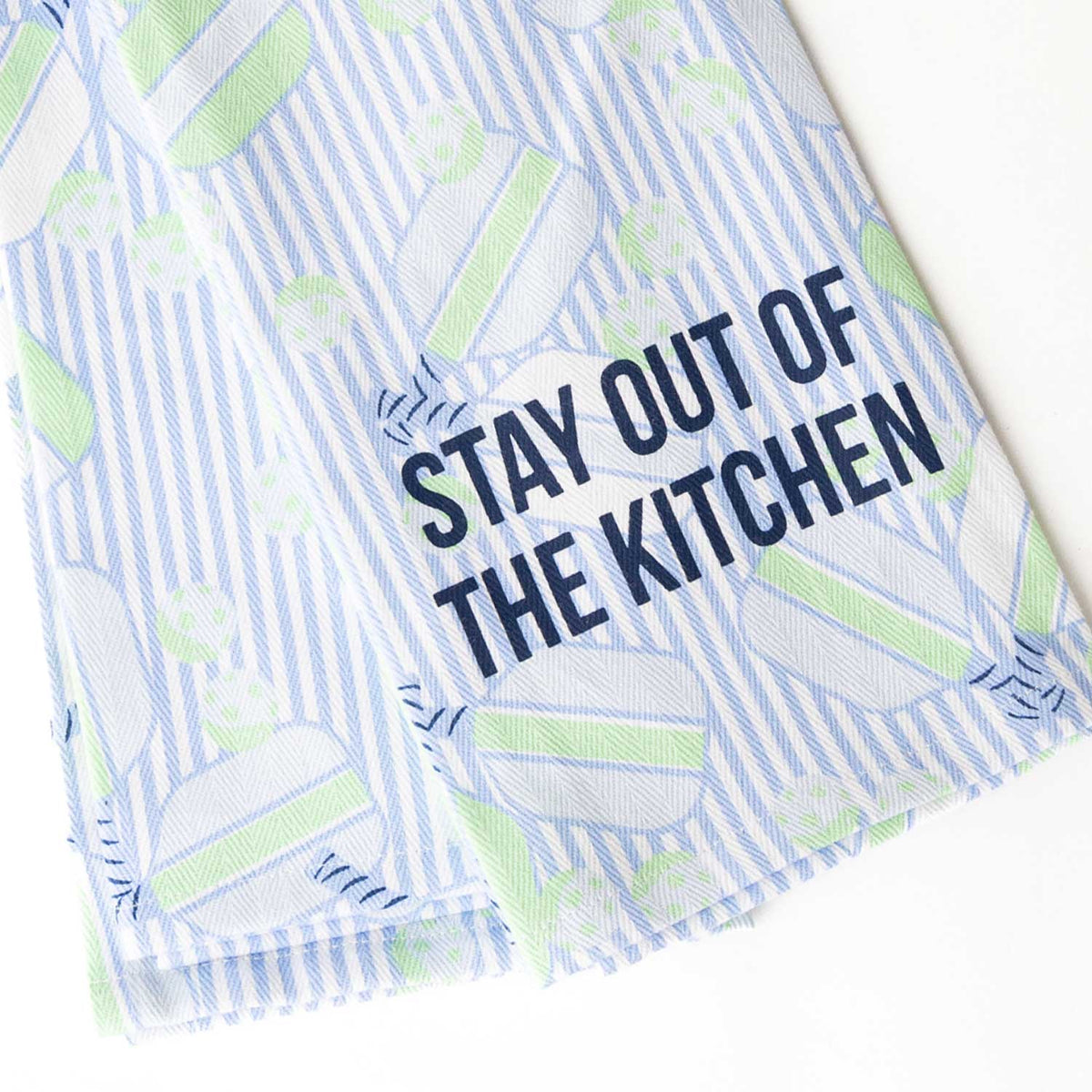 Blue Pickleball Stripe Kitchen Towels – Set of 2