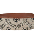 Jenica Oval Terracotta Planter Hand Painted Floral