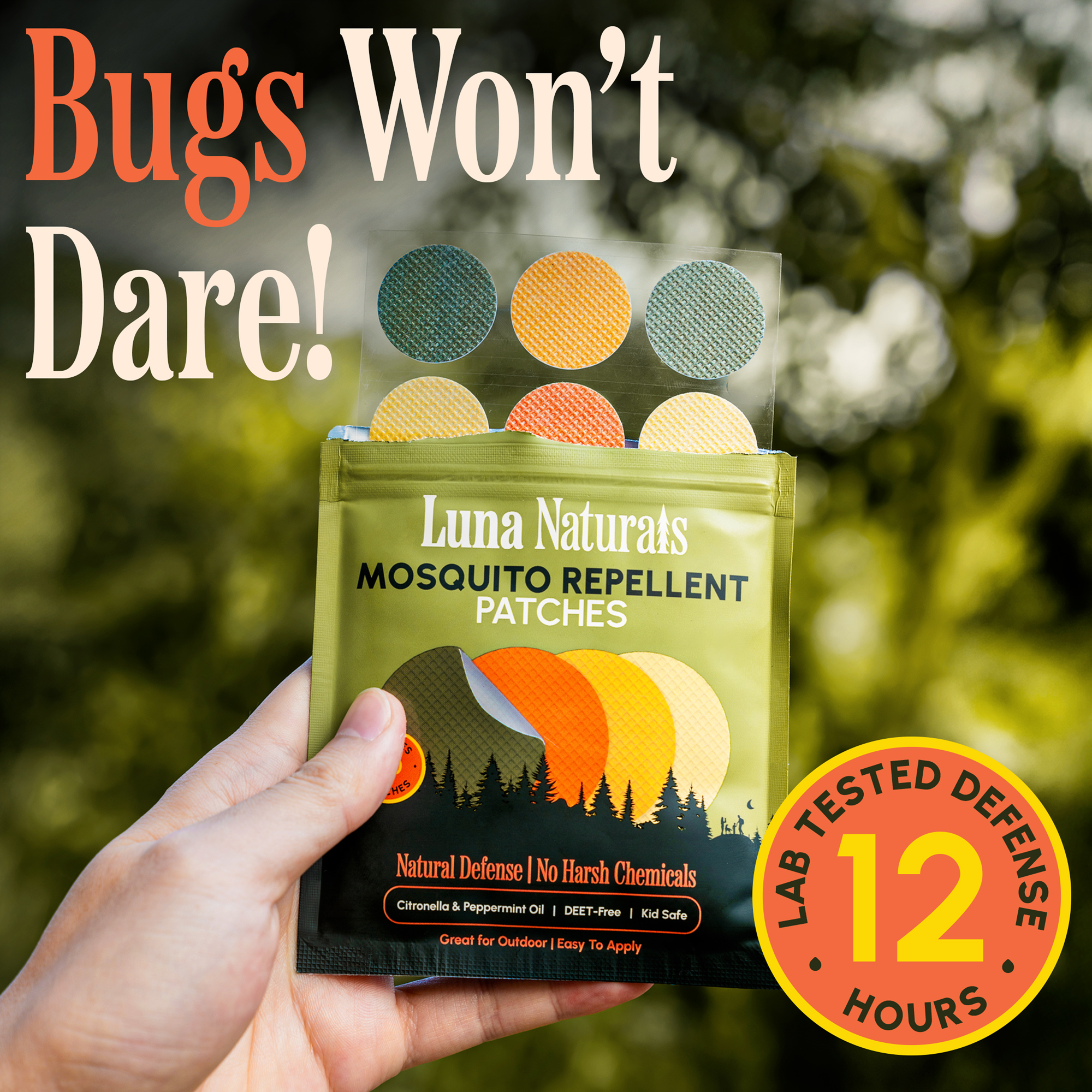 Mosquito Repellent Patches | Fresh &amp; Herbal | 90 Patches