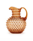 Hobnail Glass Pitcher | Honey Gold | 2L | Vintage Jug