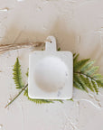 Maggie White Marble & Jute Spoon Rest