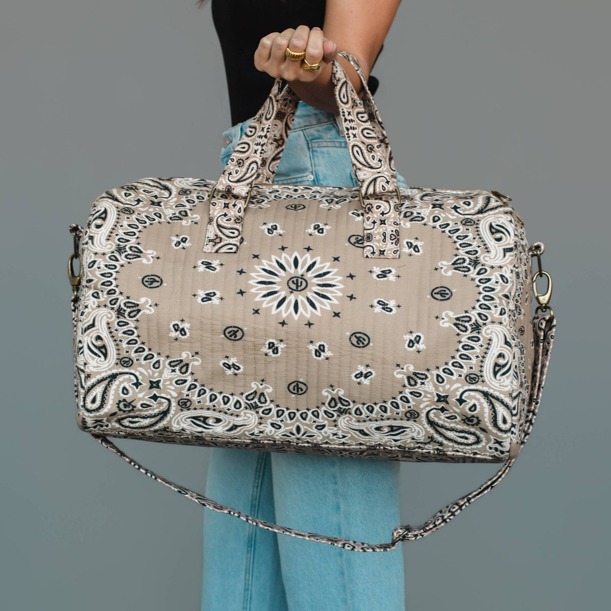 Tan Bandana Duffel
