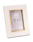 Mukhendu 4x6 Picture Frame - Bone, Brass Inner Edge