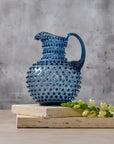 Hobnail Glass Pitcher | Midnight Blue | 2L | Vintage Jug