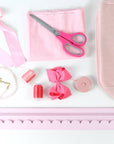 Ballet Pink Scalloped Wooden Mahjong Racks - 20 inches