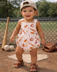 Muslin Retro Sunsuit, Baseball Game