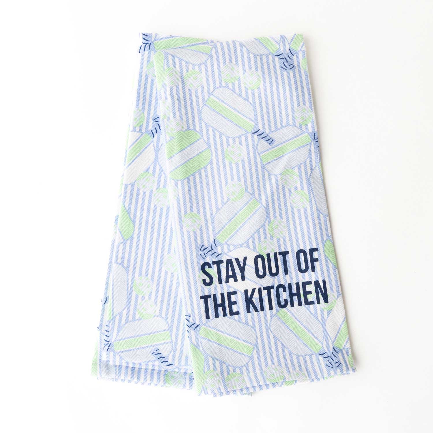 Blue Pickleball Stripe Kitchen Towels – Set of 2