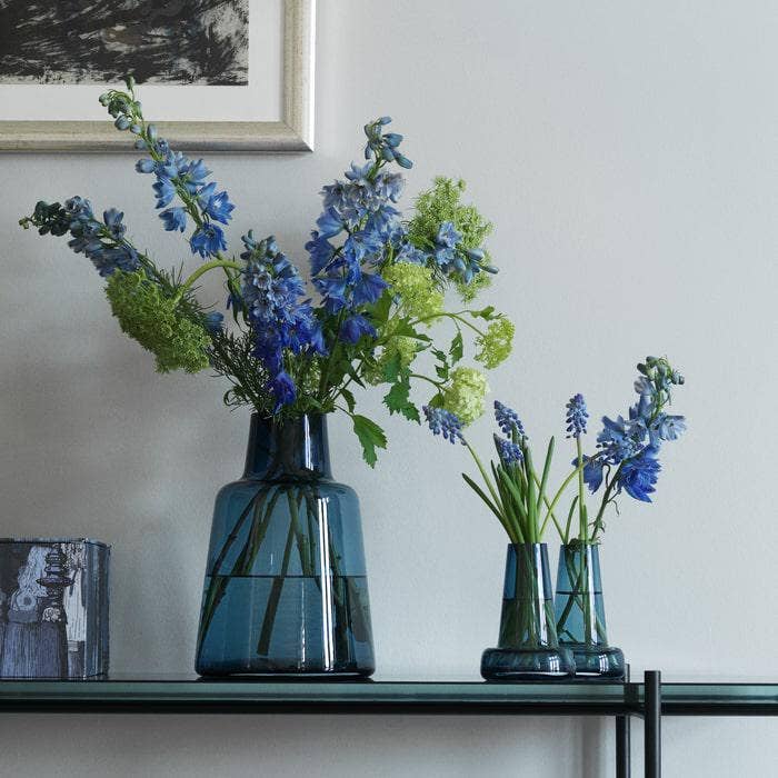 Holmegaard - Flora - Mouth-Blown Glass Vase - Dark Blue