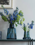 Holmegaard - Flora - Mouth-Blown Glass Vase - Dark Blue