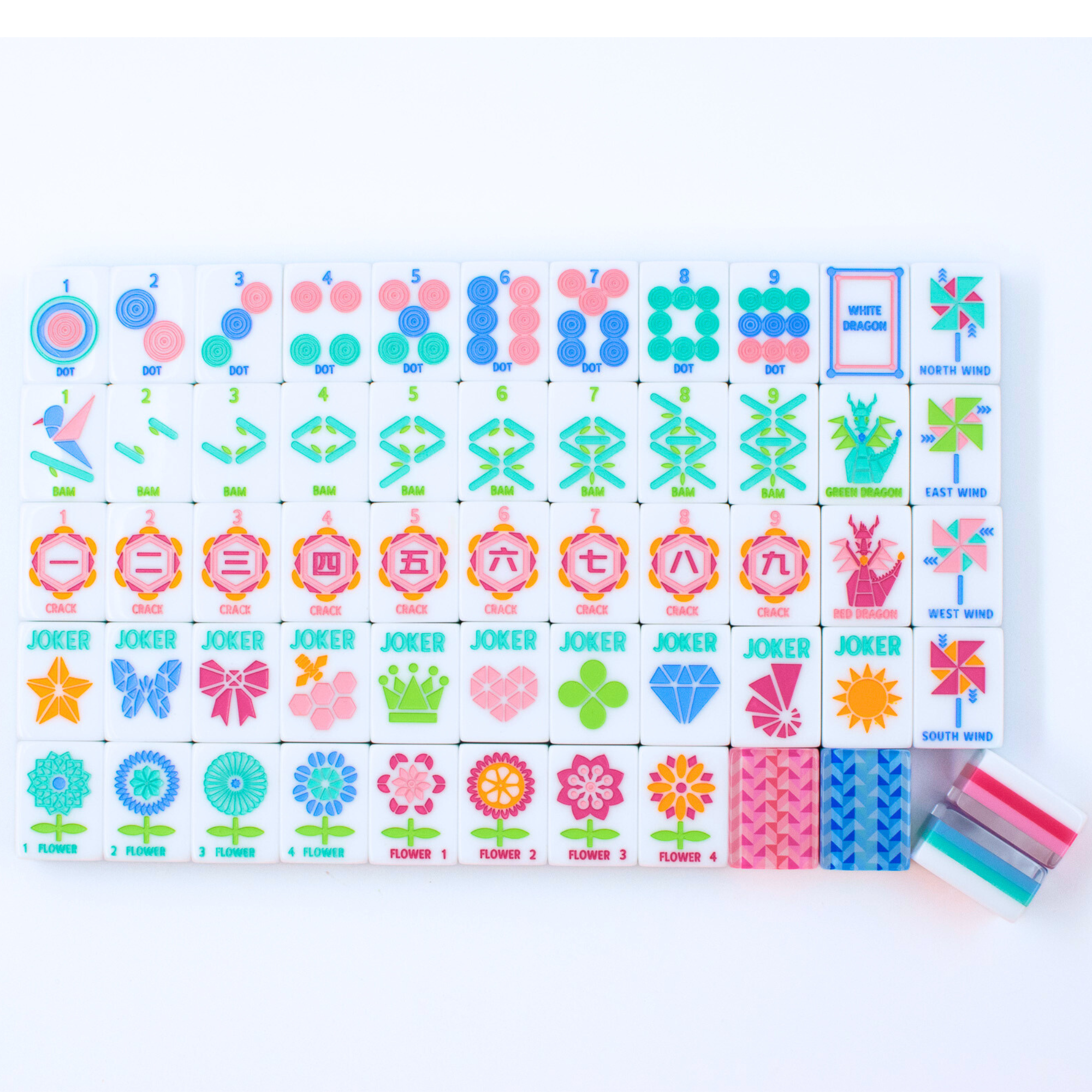 My Fair Mahjong Crystal Collection – Prism Series Tile Set (Blue)