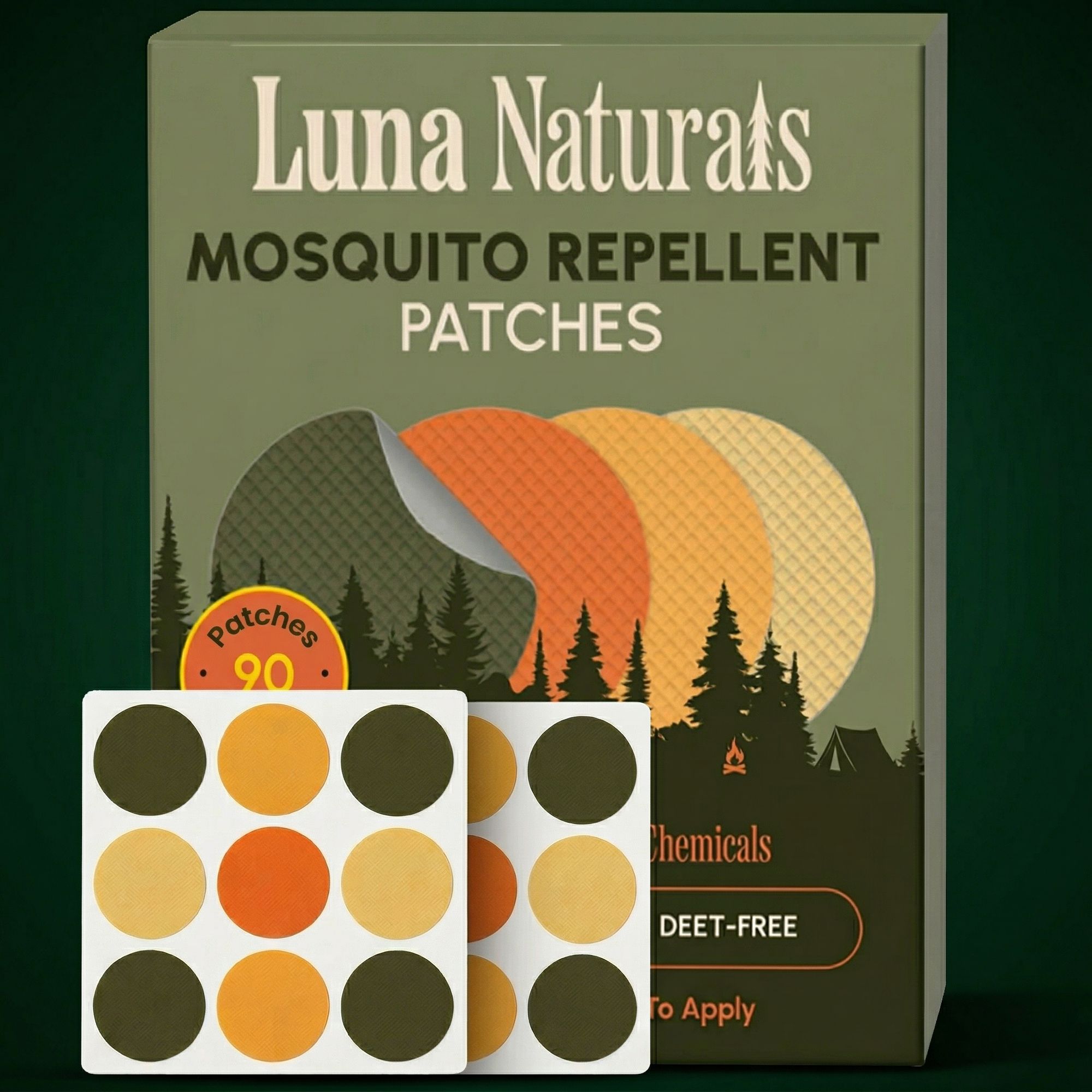 Mosquito Repellent Patches | Fresh &amp; Herbal | 90 Patches