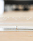 Scallop Mahjong Rack with Magnetic Pushers, Clear Acrylic
