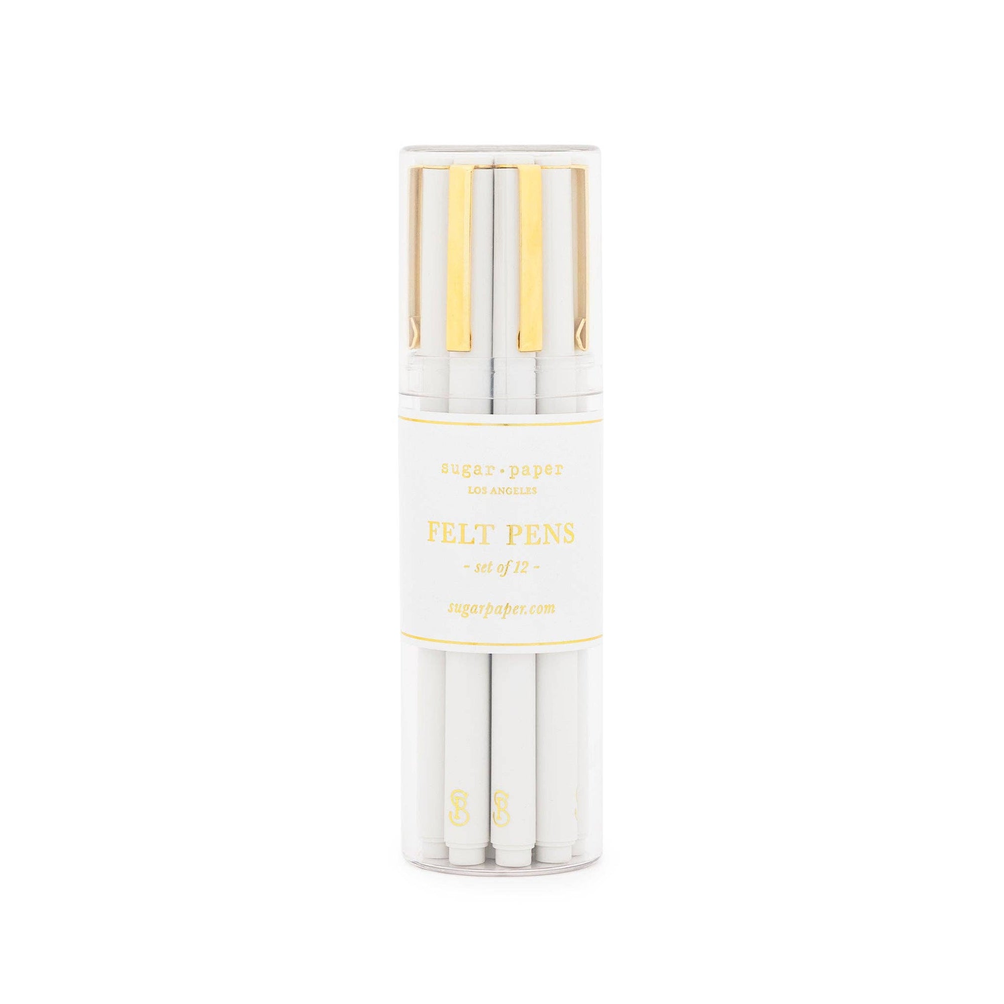 Bulk Felt Pen Set, White (Set of 12)