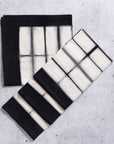 Black Cotton Cloth Napkins, Rectangle Design, SET OF 4