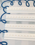 White Scalloped Wooden Mahjong Racks - 20 inches