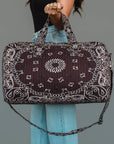 Brown Bandana Paisley Duffel Bag