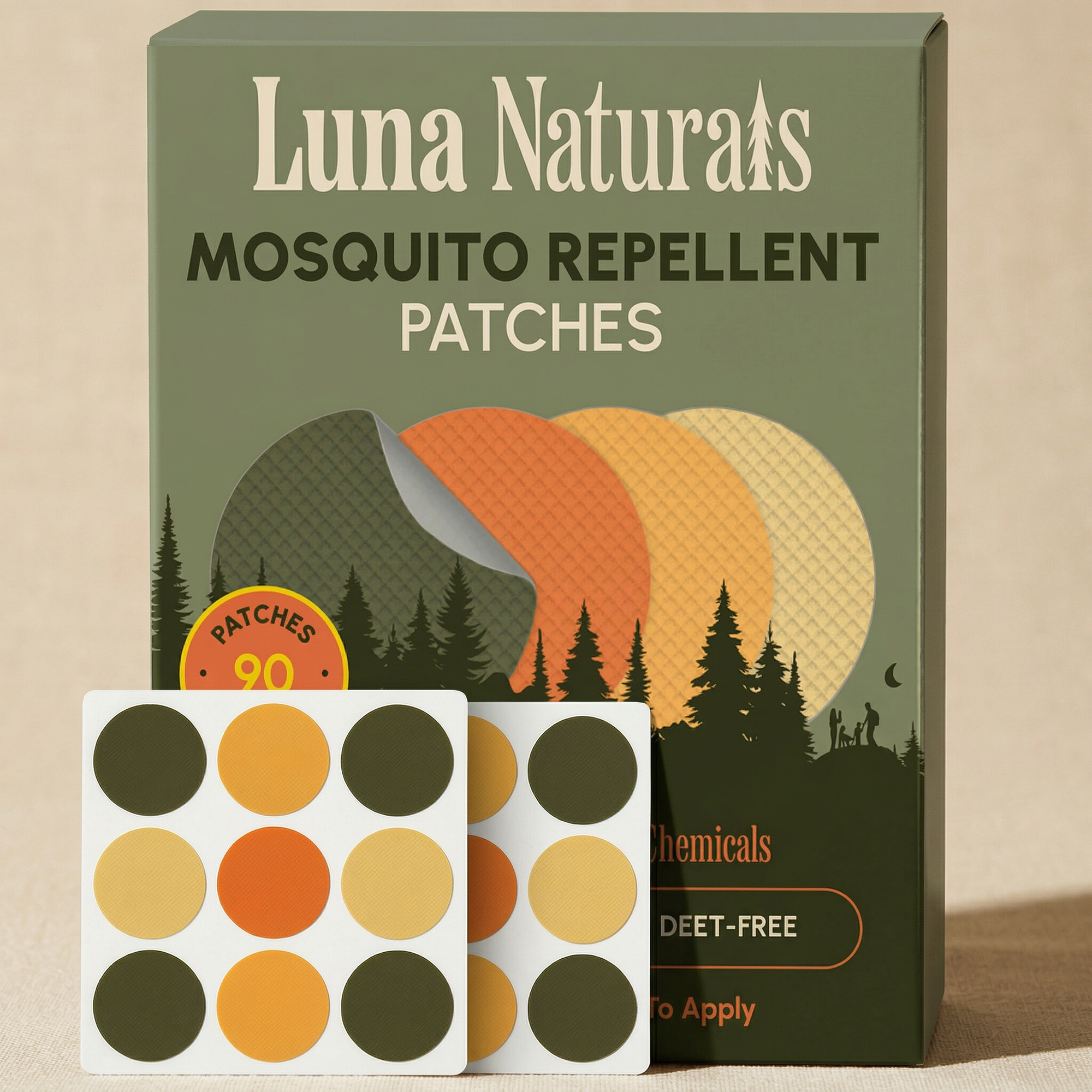 Mosquito Repellent Patches | Fresh &amp; Herbal | 90 Patches