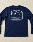 Pali Trading Post Long Sleeve Tee in Blue & White