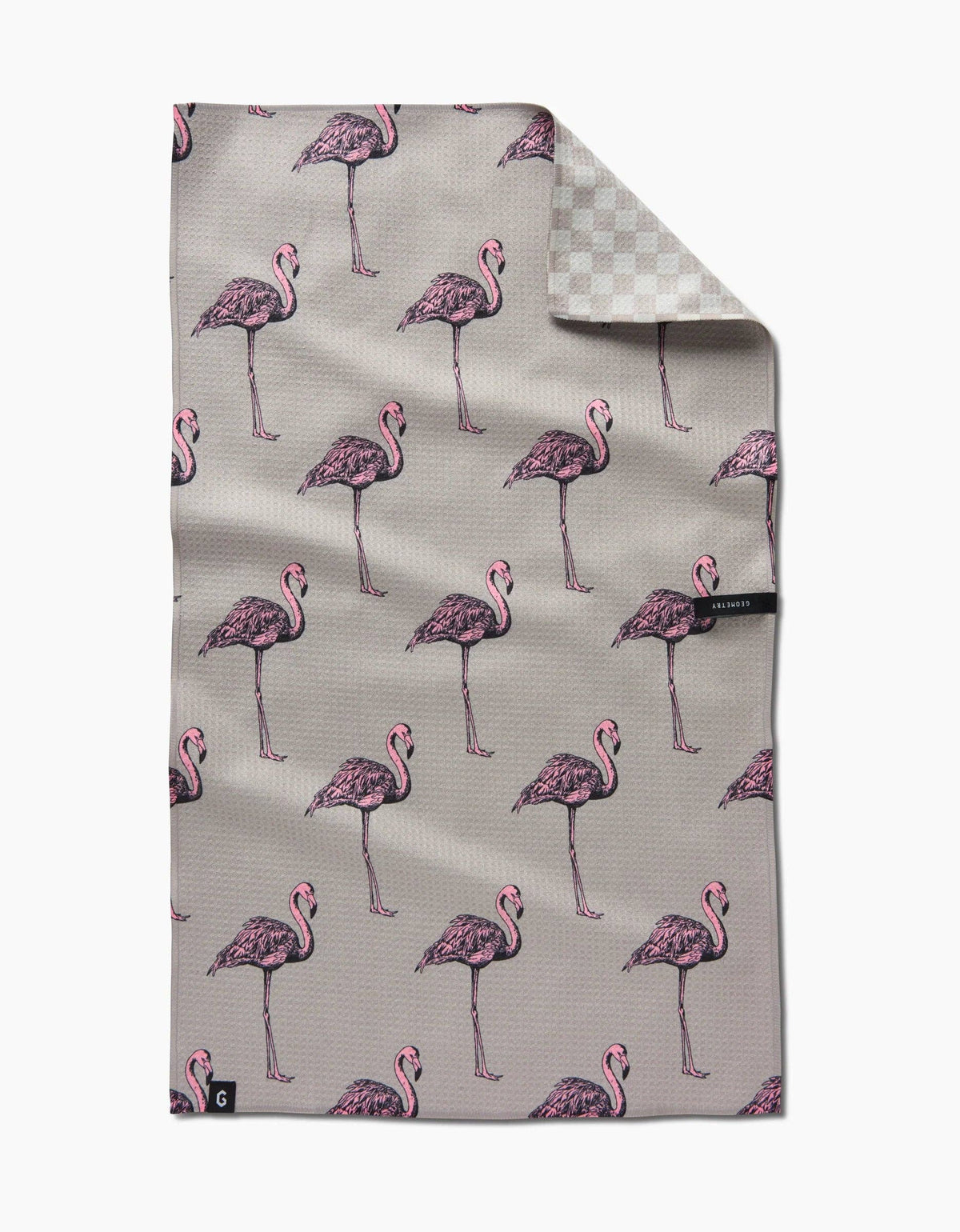 Geometry Double-Sided Tea Towel – Flamingo Dance