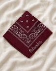 Deep Red Chainstitch Bandana