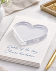 Acrylic Napkin Weight, Clear Heart