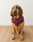 Deep Red Chainstitch Bandana