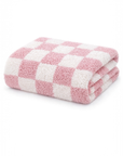 Phufy® Bliss Checkerboard Blanket, Strawberry