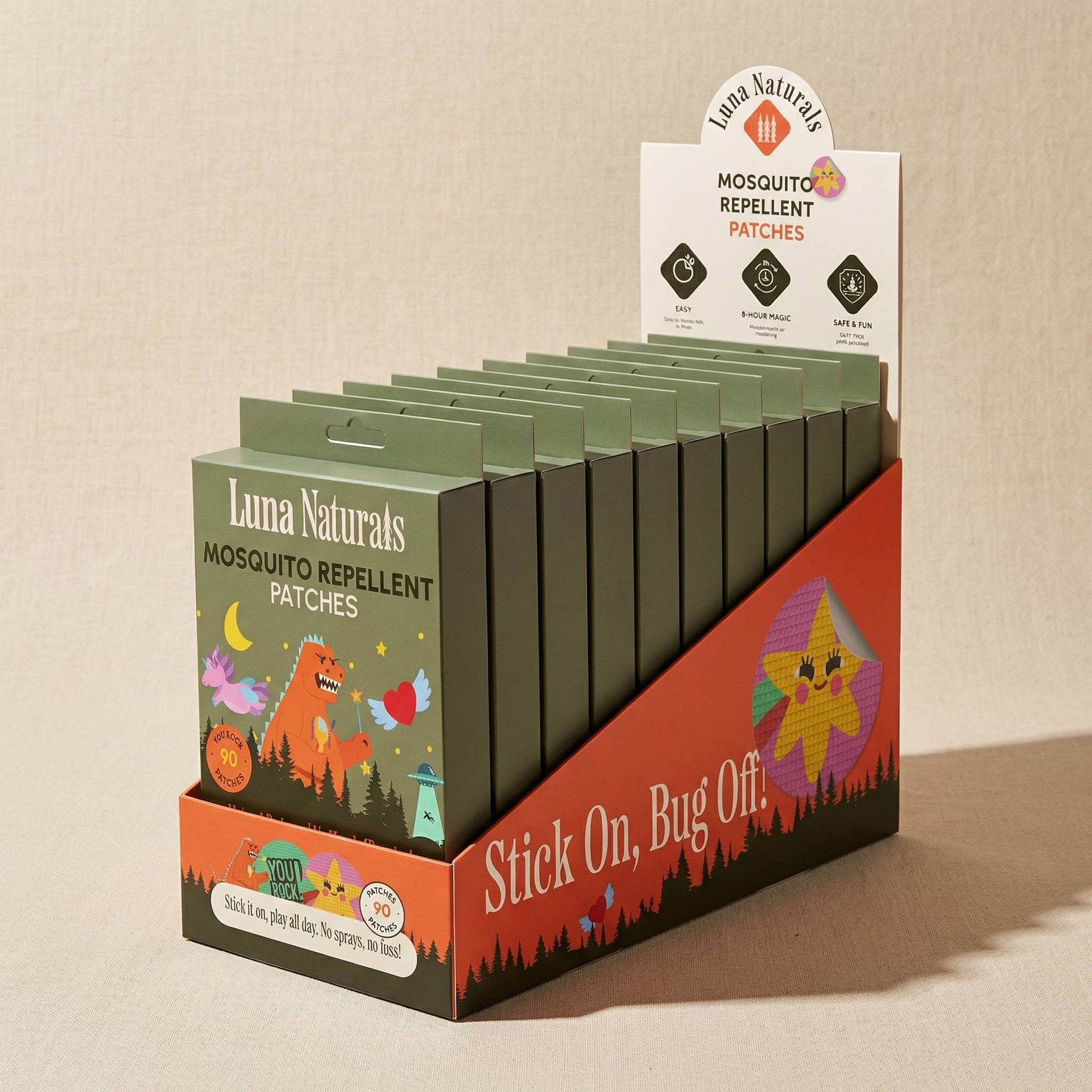 Kids Mosquito Repellent Patches | Fresh &amp; Herbal | 90 Pack