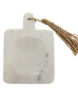 Maggie White Marble & Jute Spoon Rest