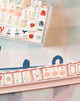 Ballet Pink Scalloped Wooden Mahjong Racks - 20 inches
