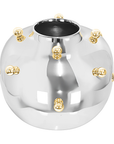 Stainless Steel Vase With Gold Balls Small
