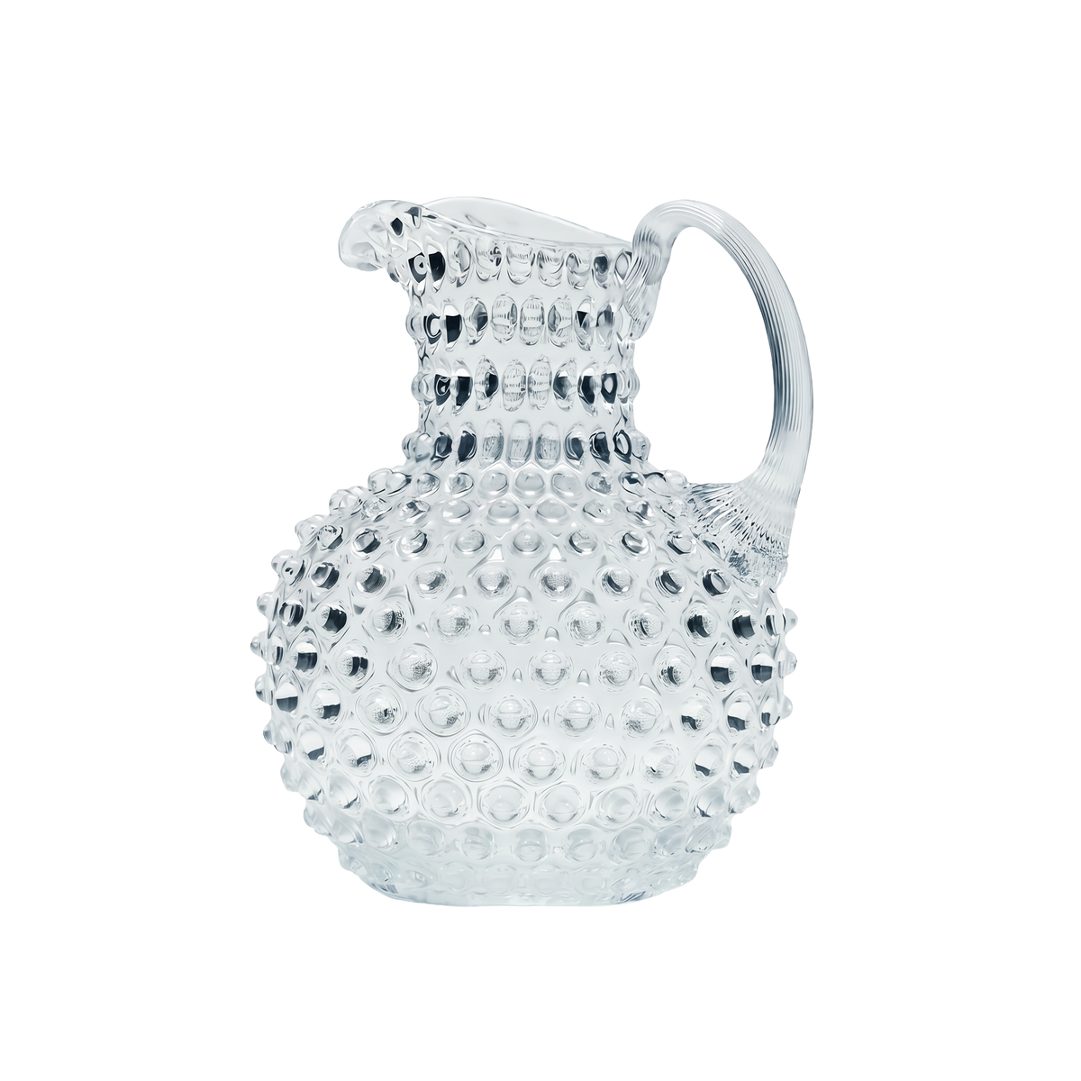 Limited Edition: Clear Blue Hobnail Jug | Bohemian Crystal