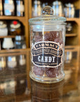 Old Fashioned Apothecary jar/ Vintage Huckleberry Candy
