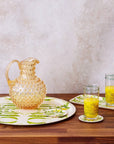 Hobnail Glass Pitcher | Butterscotch | 2L | Vintage Jug