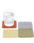 Bierfilzl Merino Wool Felt Square Coaster 4 Pack Ikebana