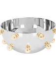 Stainless Steel Bowl With Gold Balls