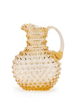 Hobnail Glass Pitcher | Butterscotch | 2L | Vintage Jug