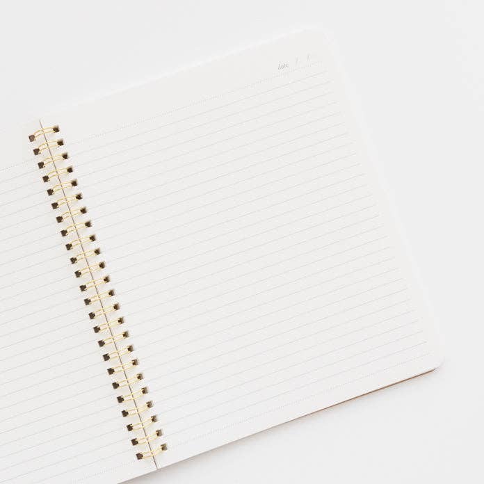 Spiral Notebook, Dusty Blue Pinstripe