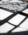 Black Cotton Cloth Napkins, Rectangle Design, SET OF 4