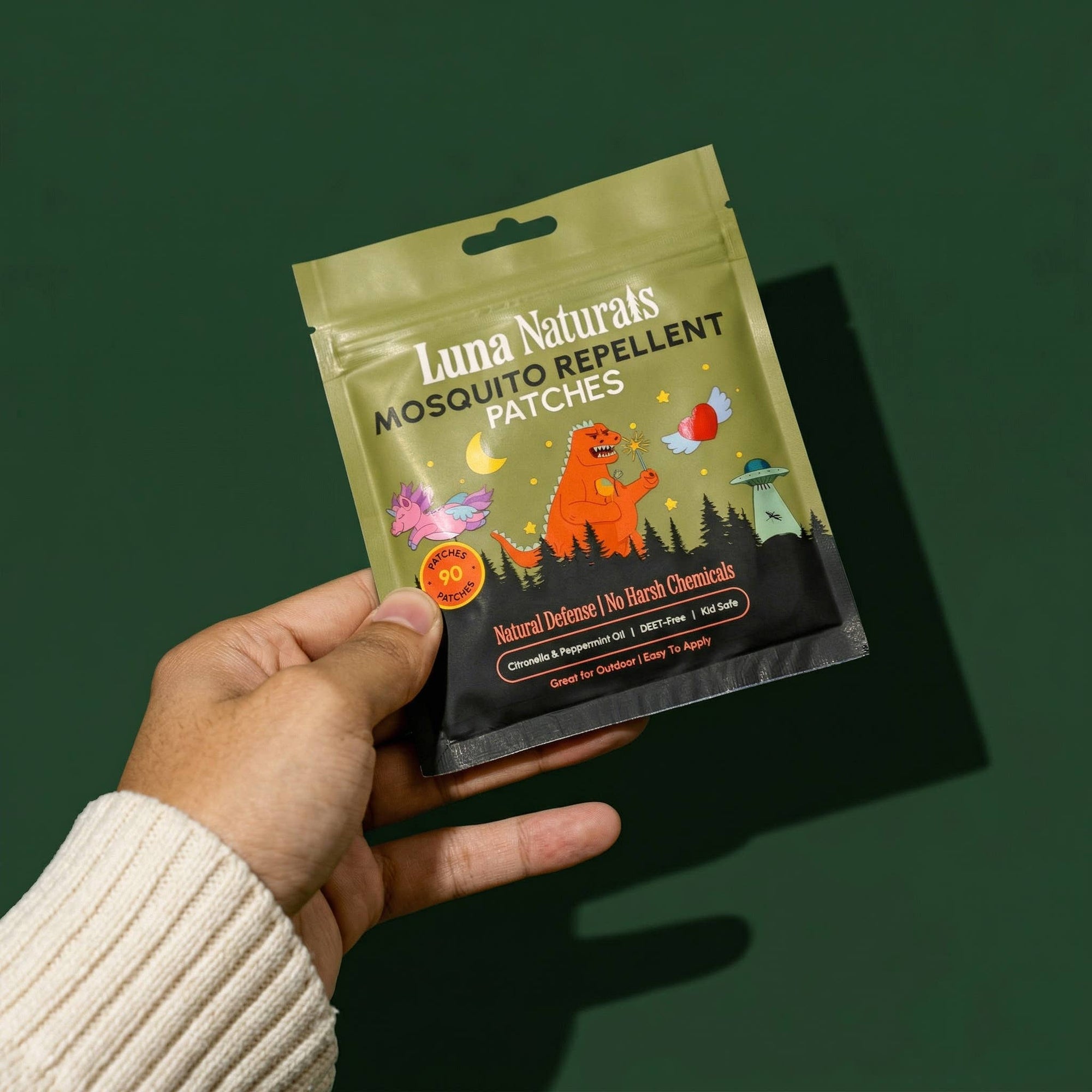 Kids Mosquito Repellent Patches | Fresh &amp; Herbal | 90 Pack