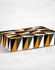 Black Golden Resin Inlay Decorative Storage Box