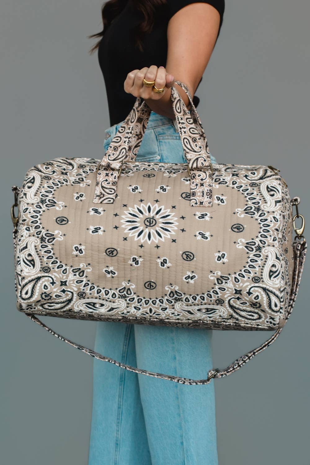 Tan Bandana Duffel