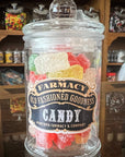 Old Fashioned Apothecary Sour Gummy Bear Nostalgic candy jar