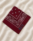 Deep Red Chainstitch Bandana